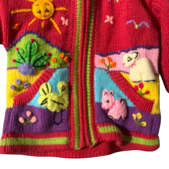 AR-T Peru Folk Art Hooded Sweater for Children - Picture 4 of 6